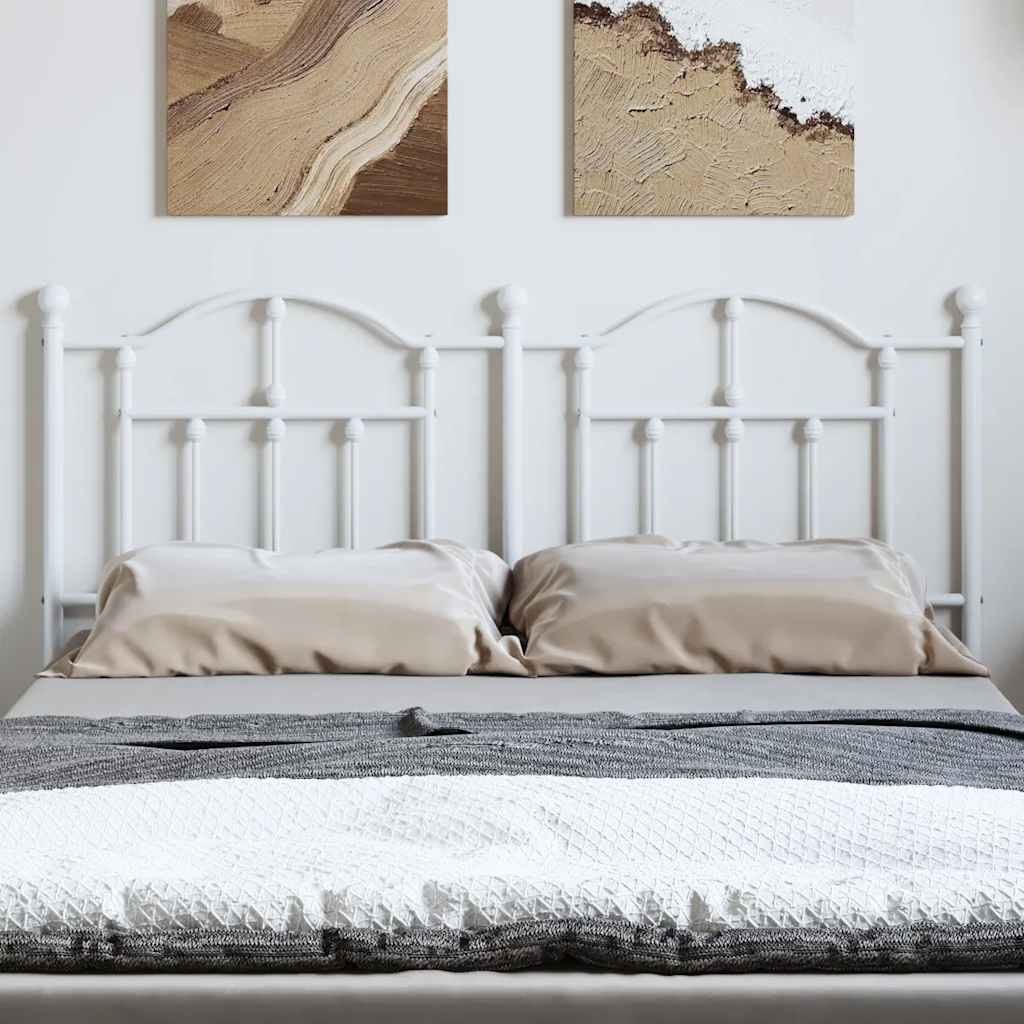 Ersatz-Kopfteil Metall Weiß 150 cm