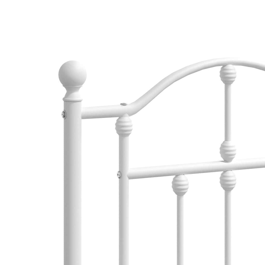 Ersatz-Kopfteil Metall Weiß 150 cm