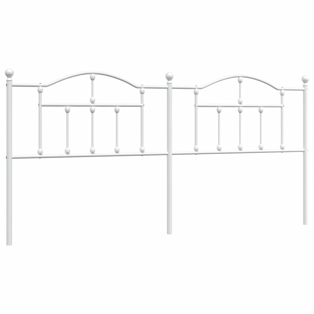 Ersatz-Kopfteil Metall Weiß 193 cm