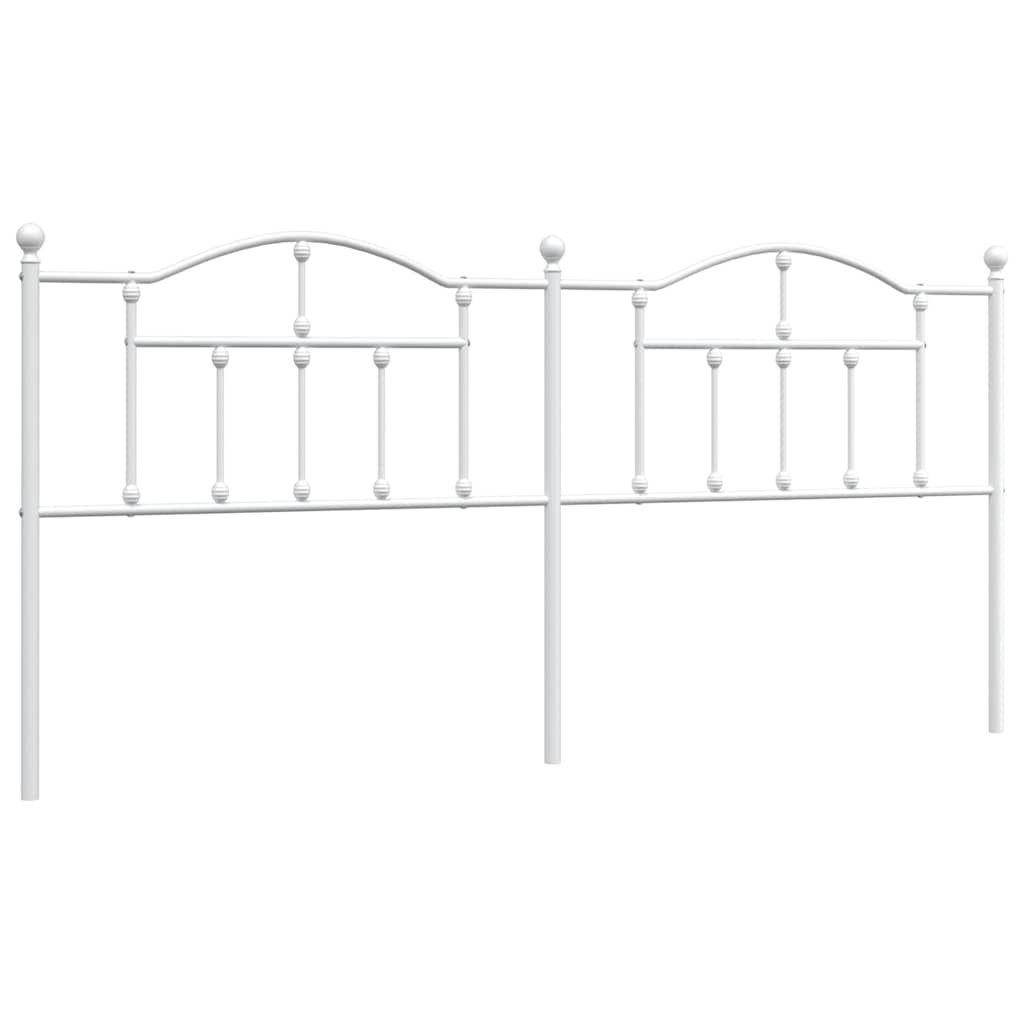 Ersatz-Kopfteil Metall Weiß 200 cm