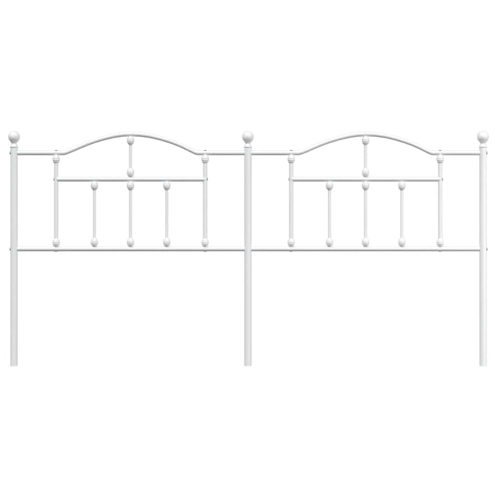 Ersatz-Kopfteil Metall Weiß 200 cm