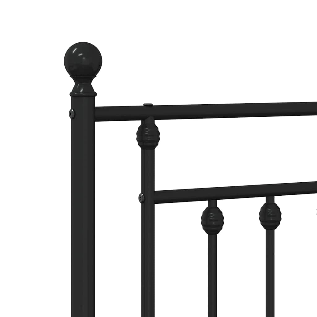 Ersatz-Kopfteil Metall Schwarz 100 cm