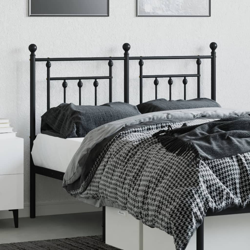 Ersatz-Kopfteil Metall Schwarz 120 cm