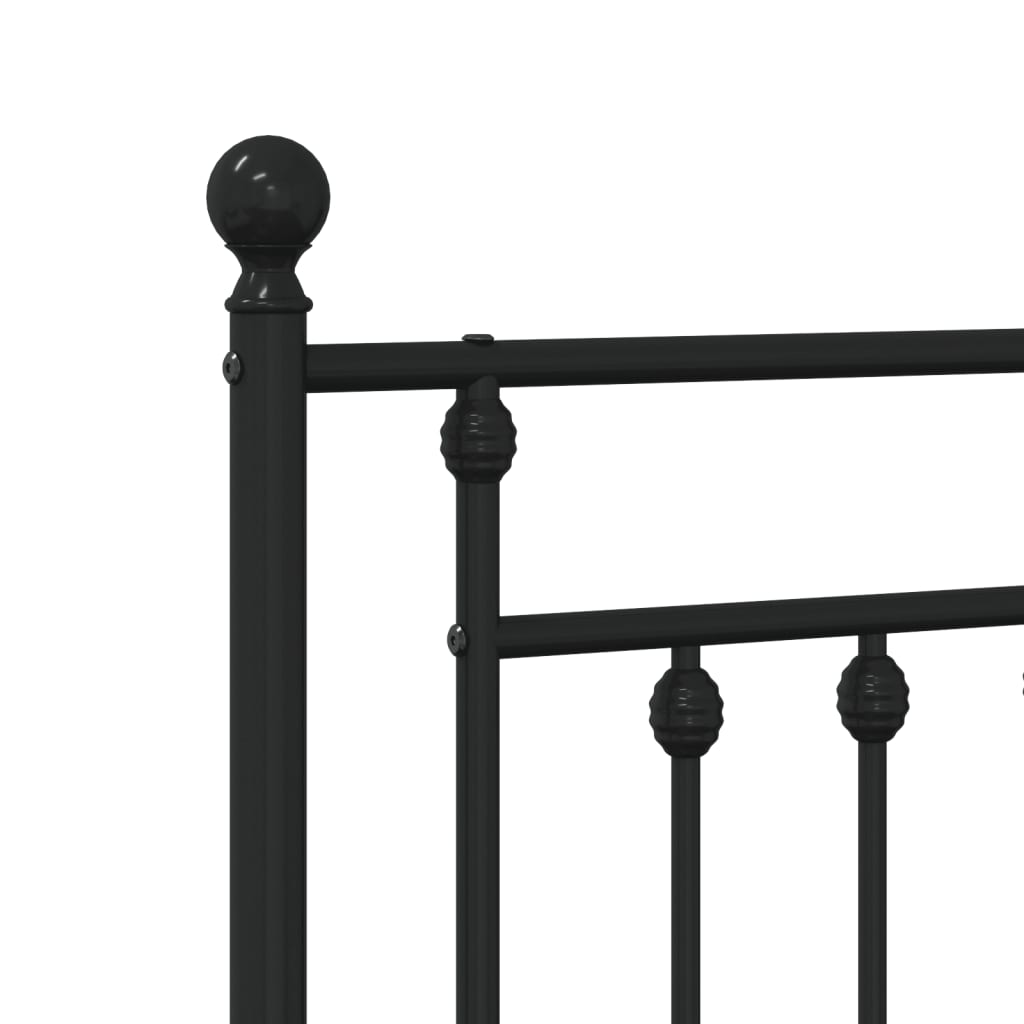 Ersatz-Kopfteil Metall Schwarz 120 cm