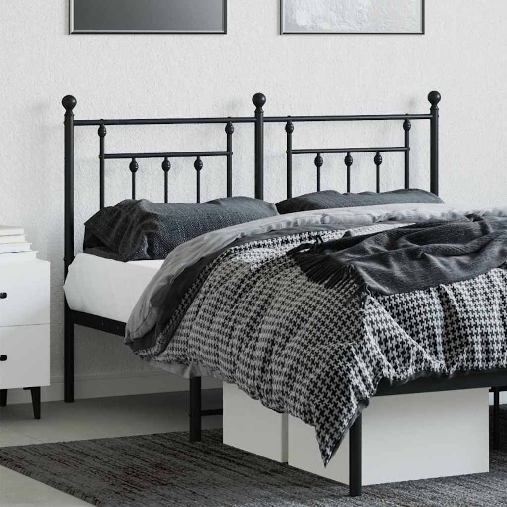 Ersatz-Kopfteil Metall Schwarz 140 cm