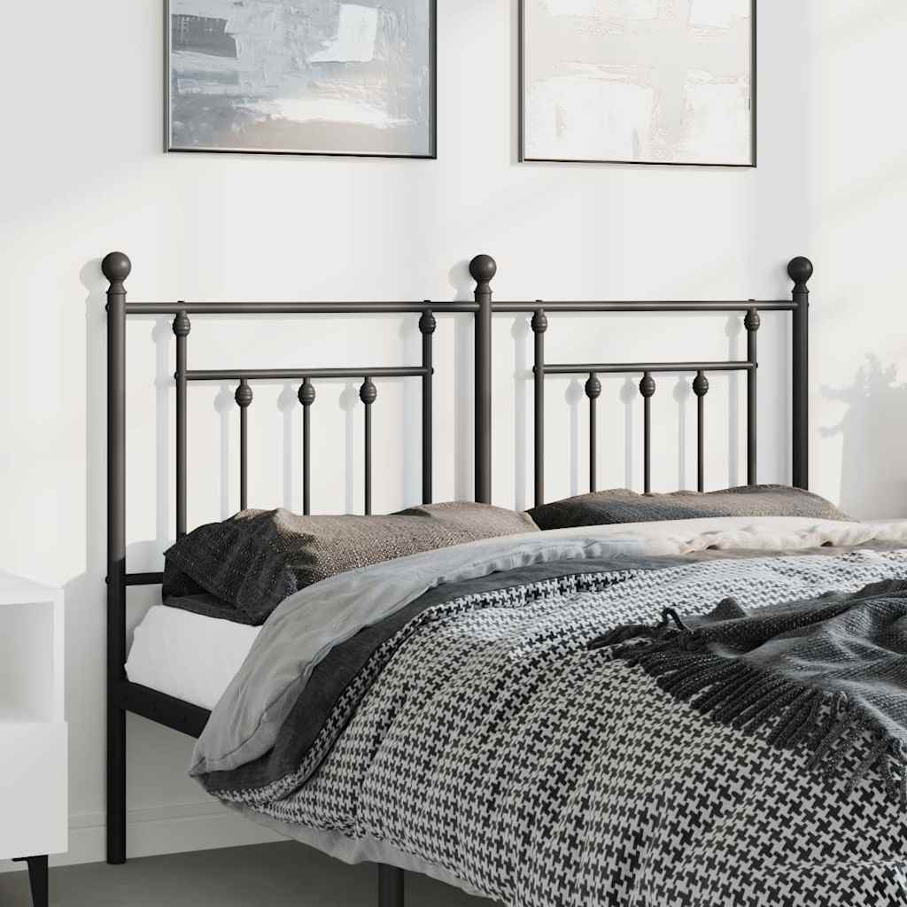 Ersatz-Kopfteil Metall Schwarz 150 cm