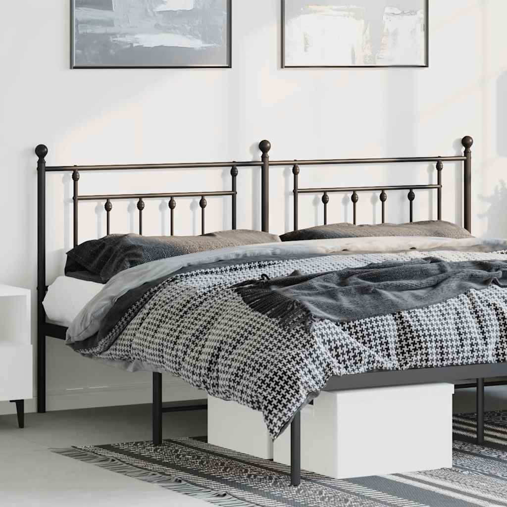 Ersatz-Kopfteil Metall Schwarz 180 cm