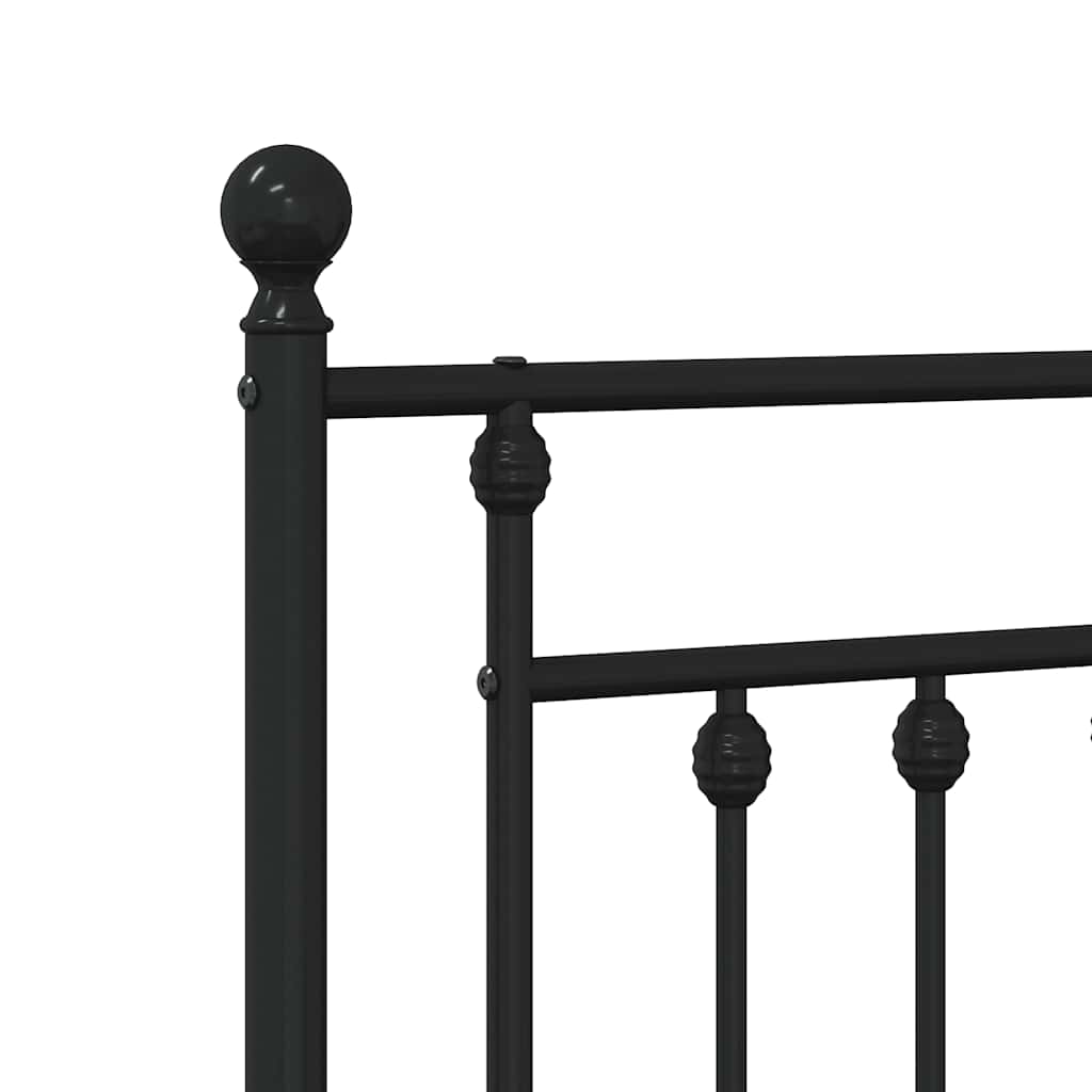Ersatz-Kopfteil Metall Schwarz 193 cm
