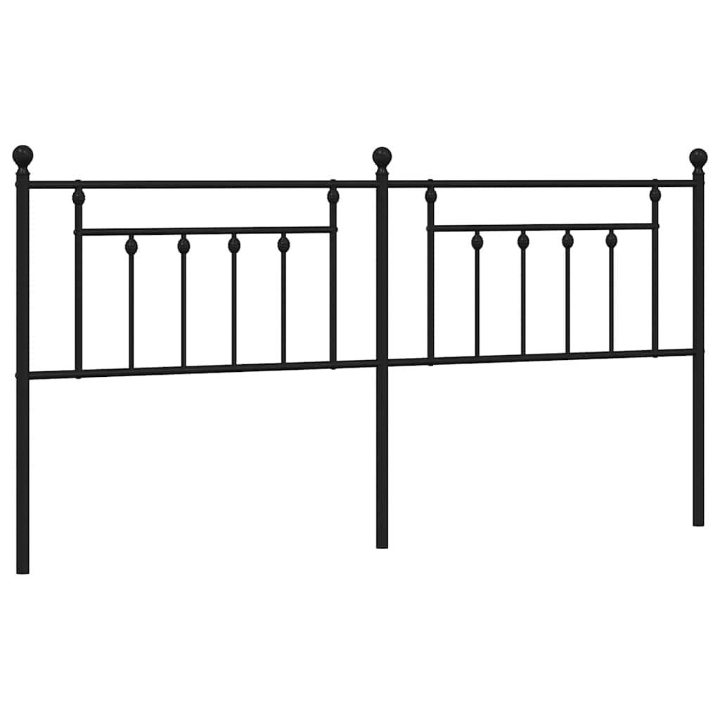 Ersatz-Kopfteil Metall Schwarz 200 cm