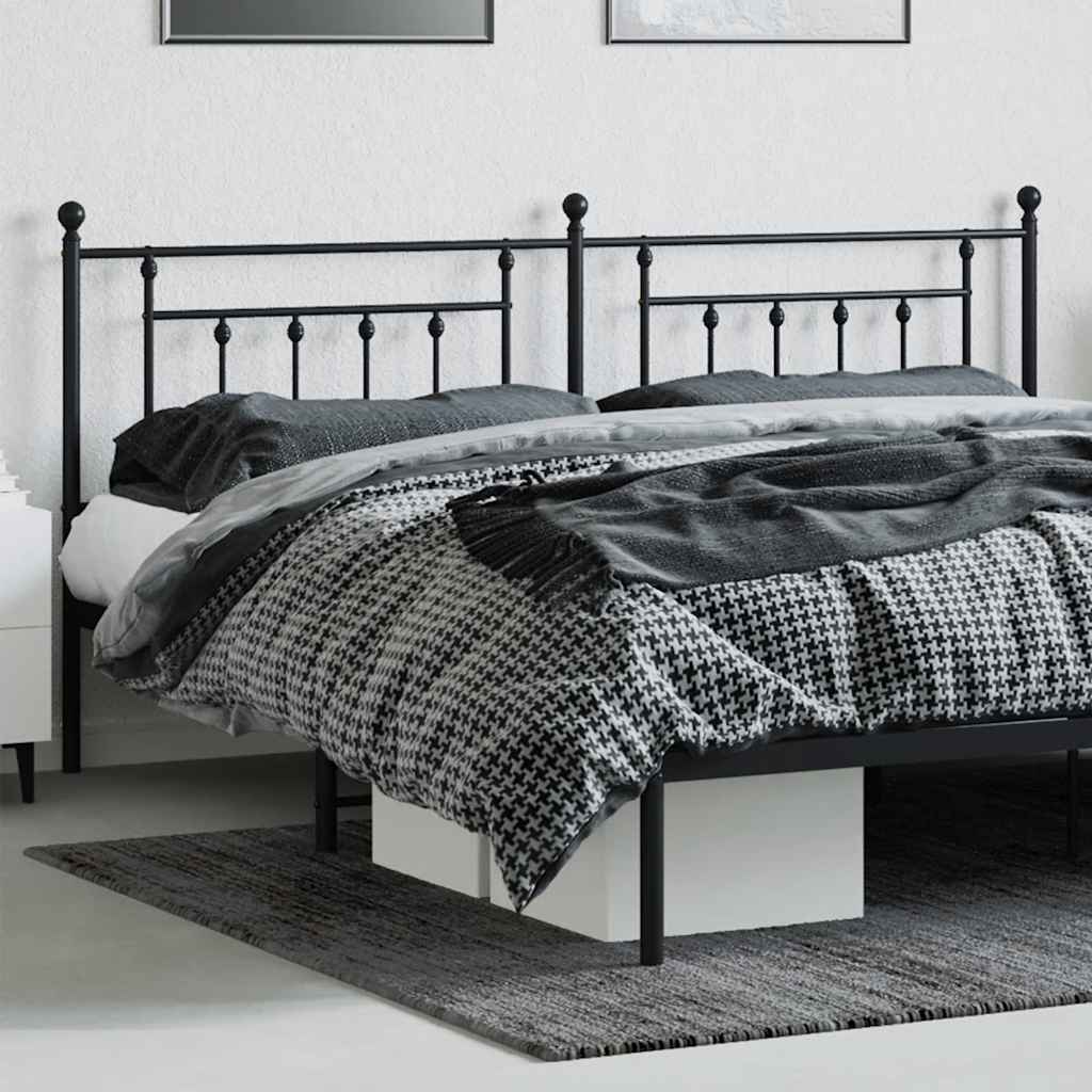 Ersatz-Kopfteil Metall Schwarz 200 cm