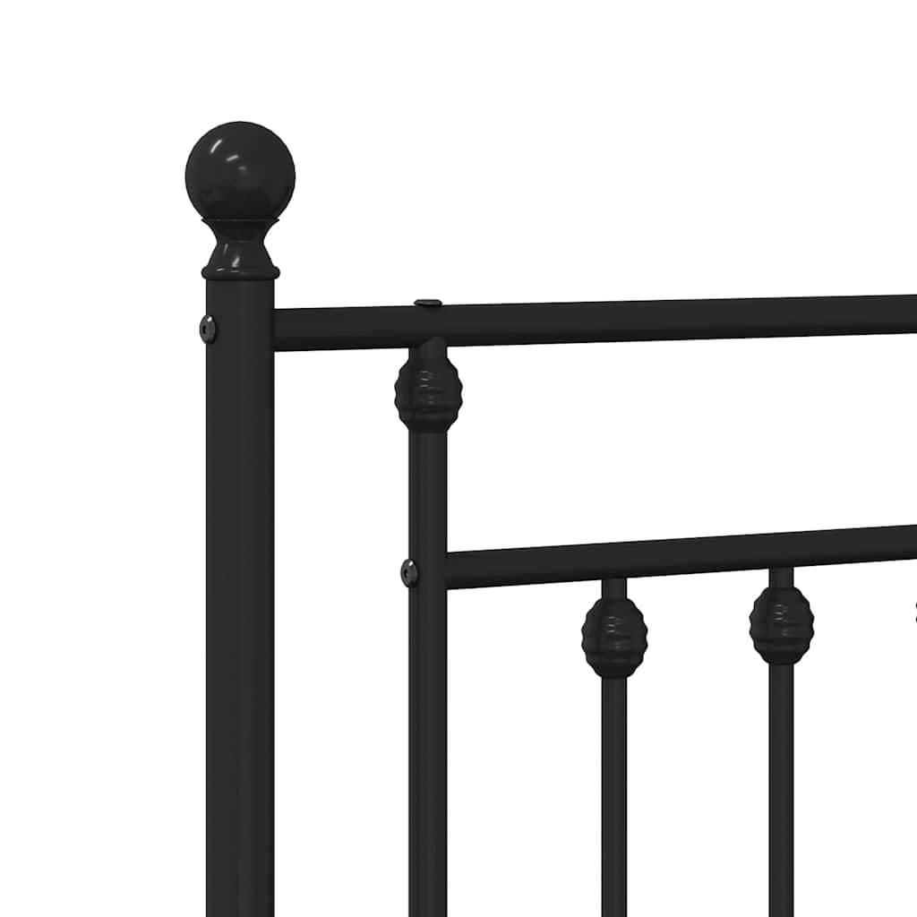 Ersatz-Kopfteil Metall Schwarz 200 cm