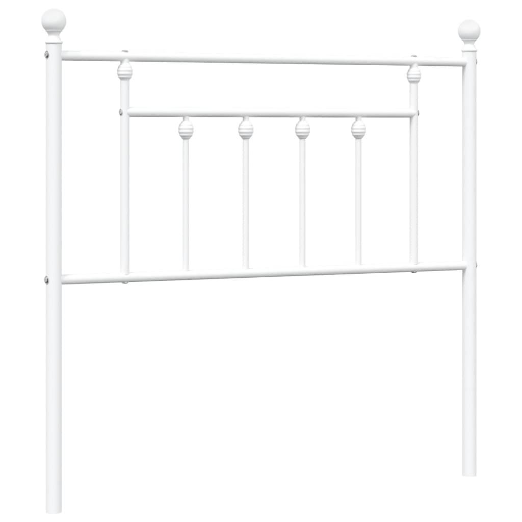 Ersatz-Kopfteil Metall Weiß 90 cm