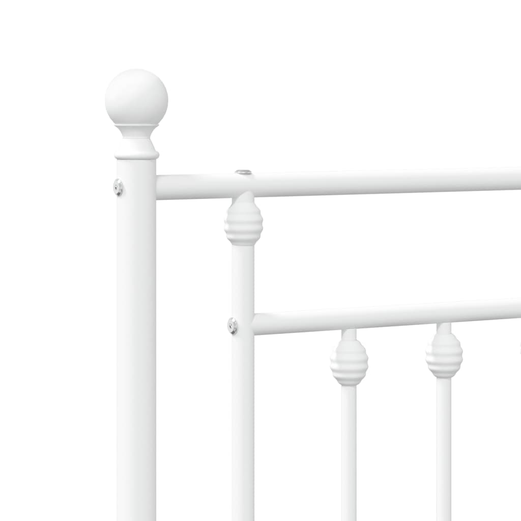 Ersatz-Kopfteil Metall Weiß 107 cm