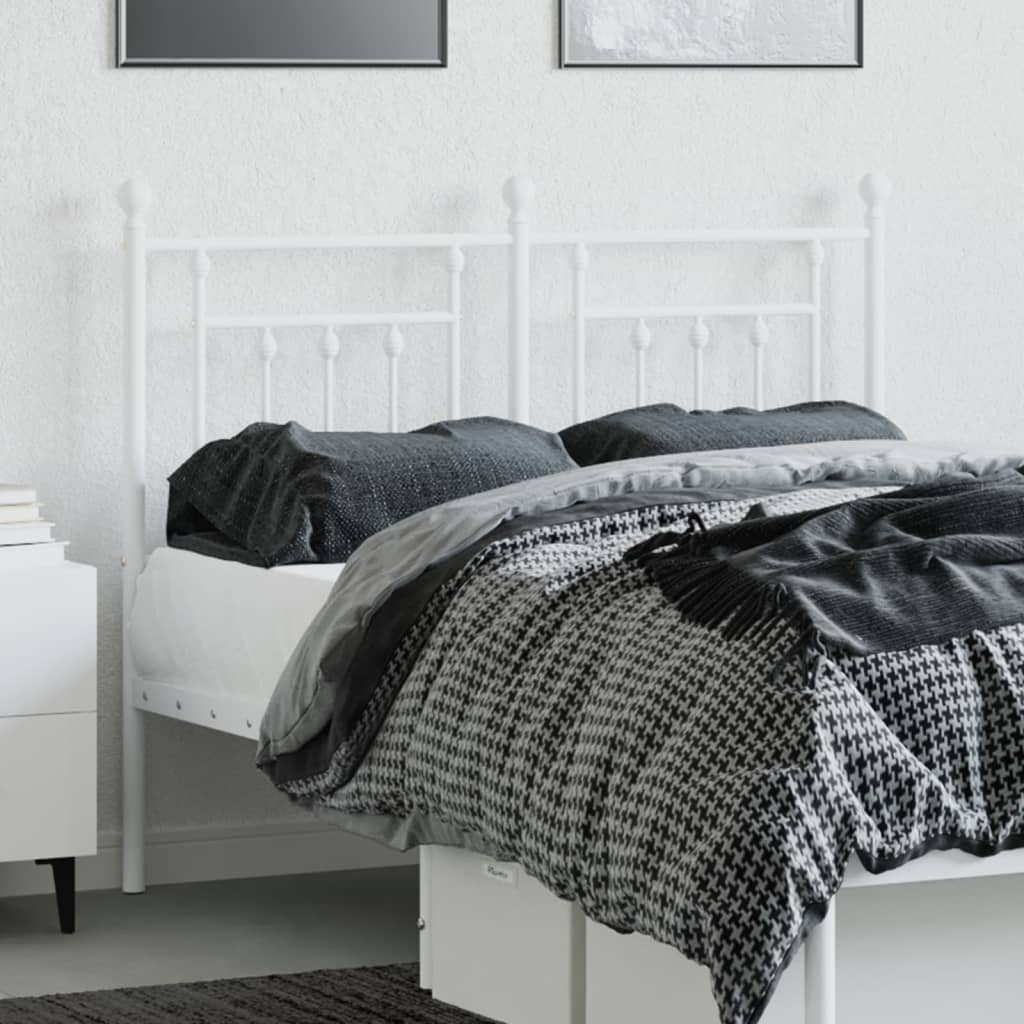 Ersatz-Kopfteil Metall Weiß 120 cm