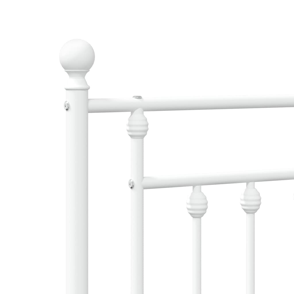 Ersatz-Kopfteil Metall Weiß 120 cm