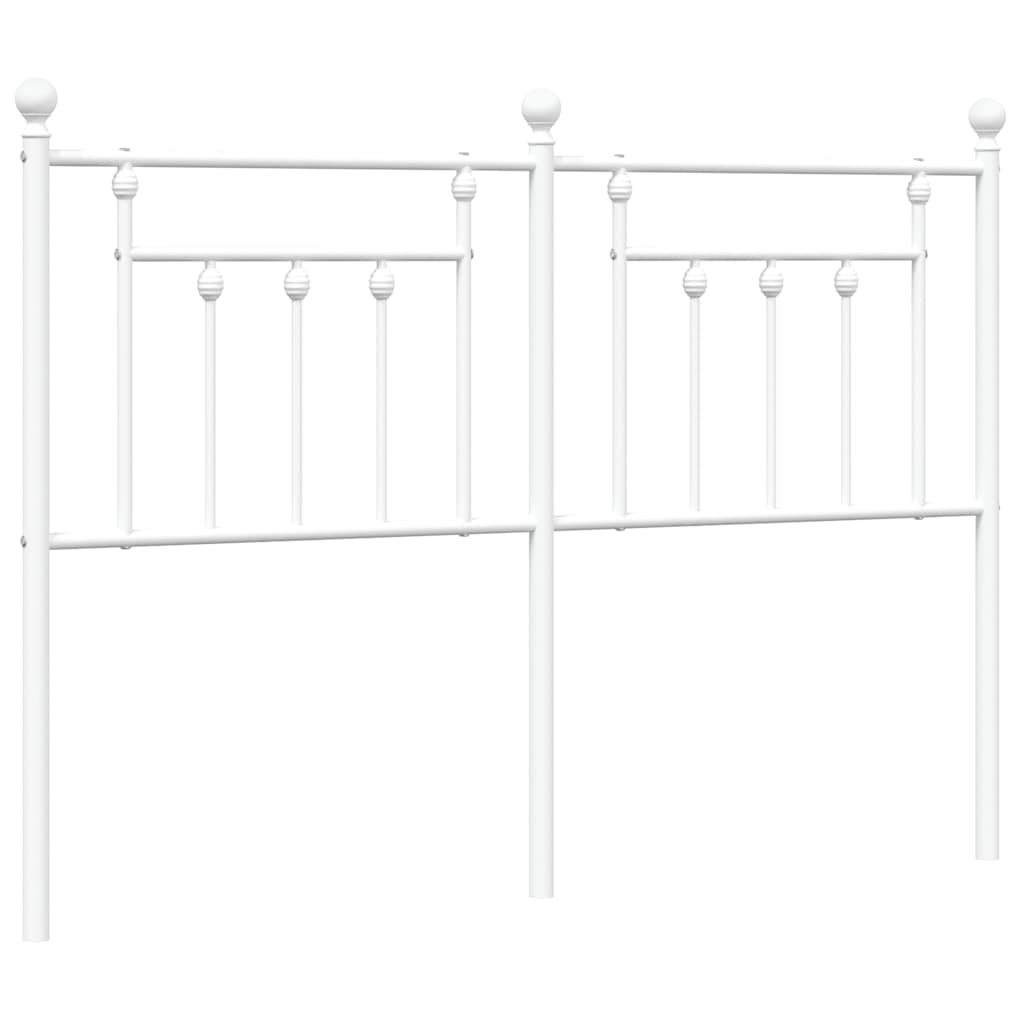 Ersatz-Kopfteil Metall Weiß 135 cm