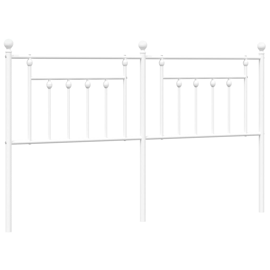 Ersatz-Kopfteil Metall Weiß 160 cm