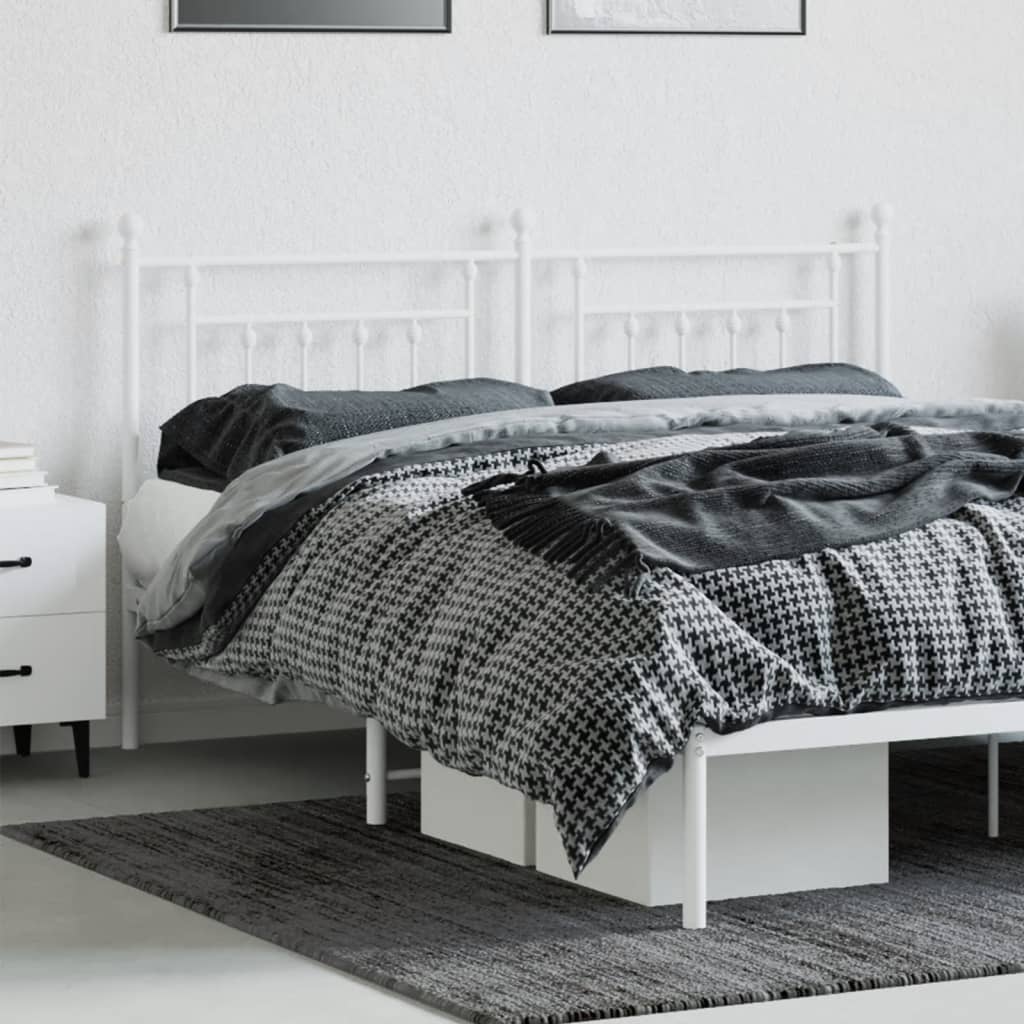 Ersatz-Kopfteil Metall Weiß 160 cm