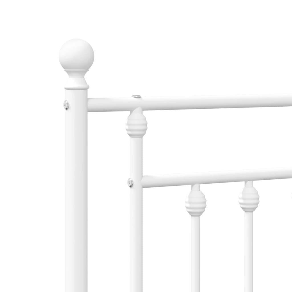 Ersatz-Kopfteil Metall Weiß 160 cm