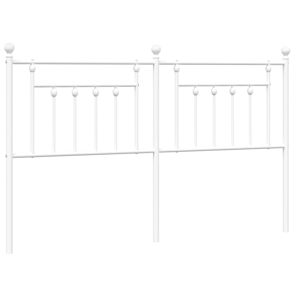 Ersatz-Kopfteil Metall Weiß 180 cm