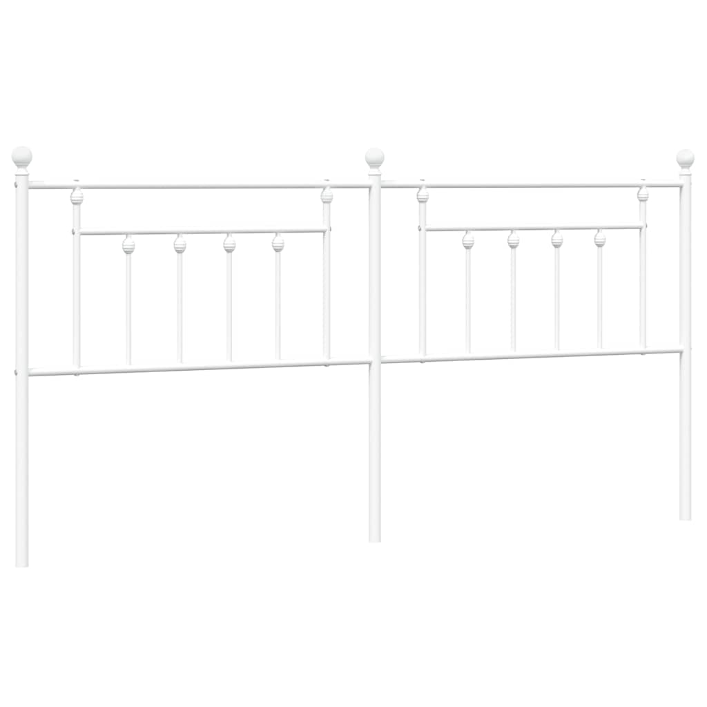 Ersatz-Kopfteil Metall Weiß 193 cm