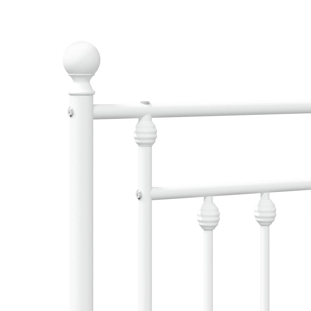 Ersatz-Kopfteil Metall Weiß 193 cm