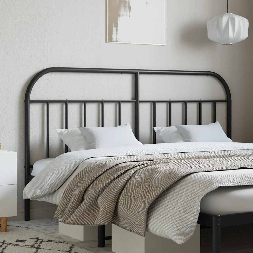 Ersatz-Kopfteil Metall Schwarz 160 cm