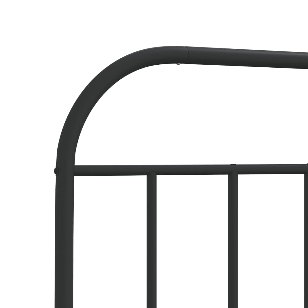 Ersatz-Kopfteil Metall Schwarz 200 cm