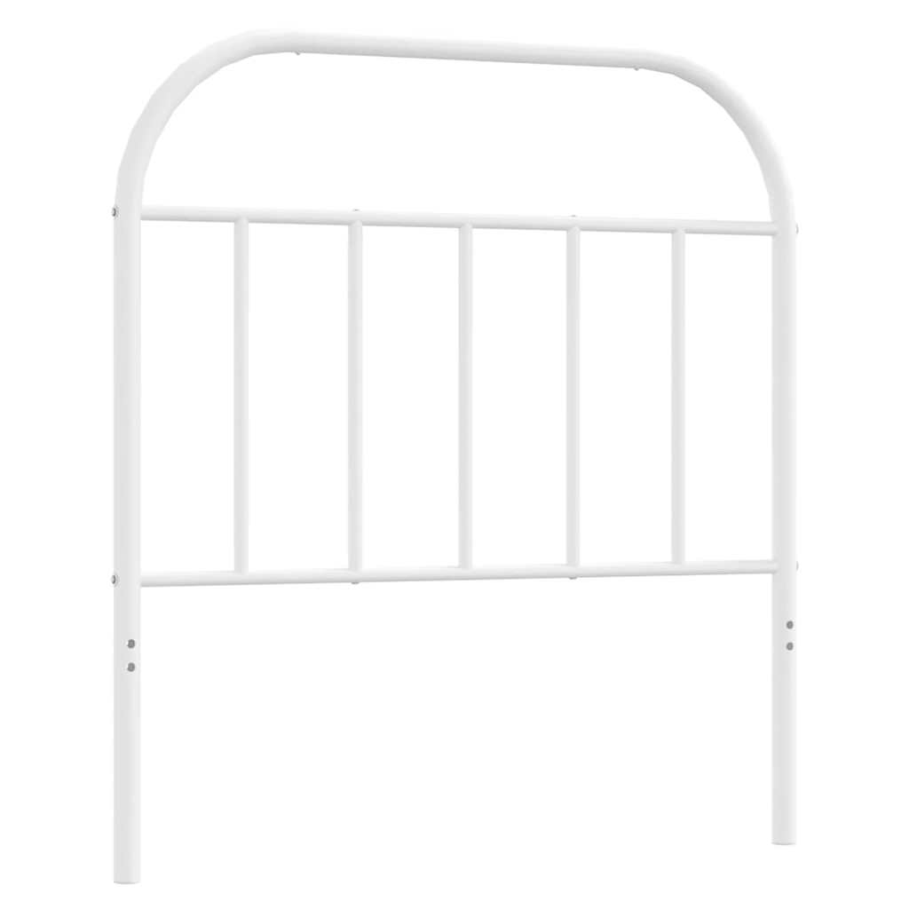 Ersatz-Kopfteil Metall Weiß 90 cm