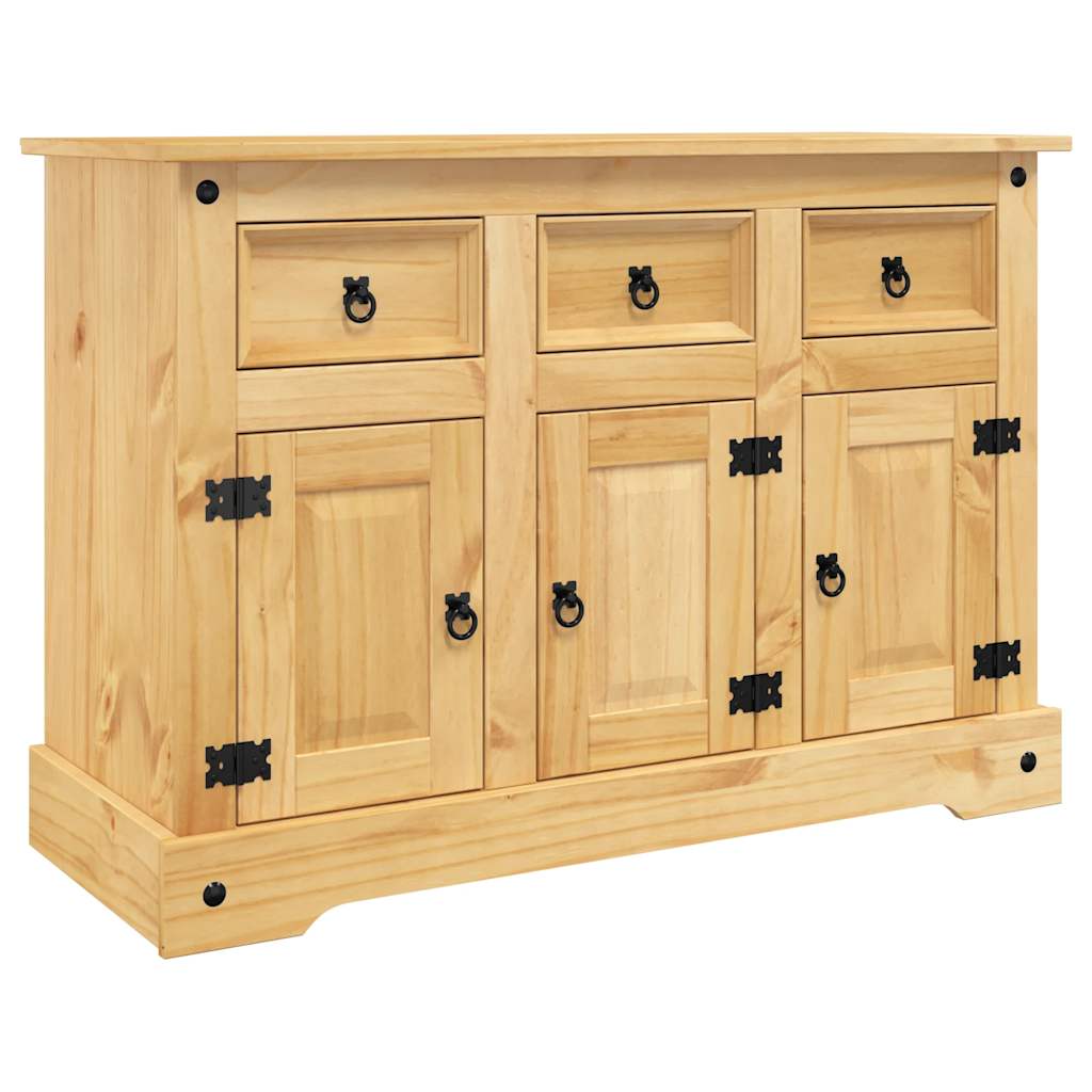 Sideboard "Corona" Braun 112x44x78 cm Massivholz Mexikanische Kiefer