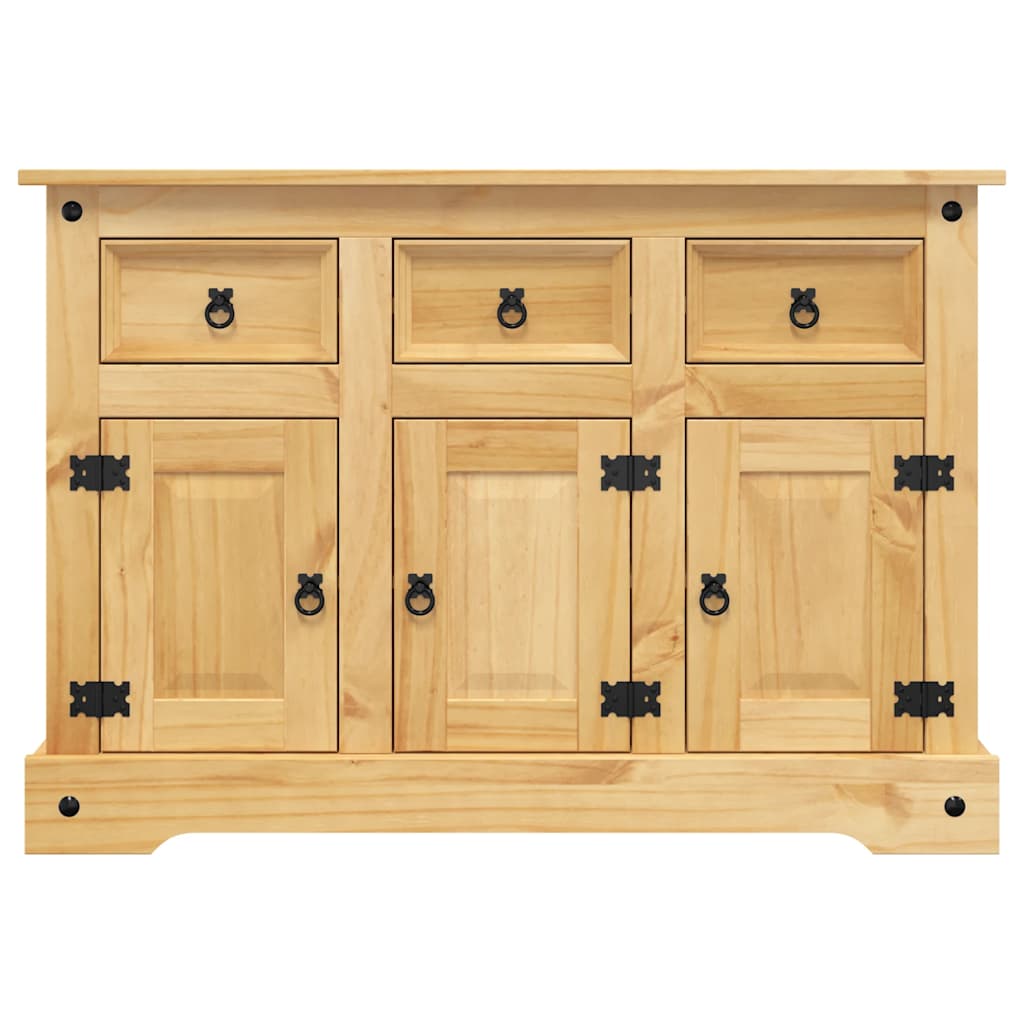 Sideboard "Corona" Braun 112x44x78 cm Massivholz Mexikanische Kiefer