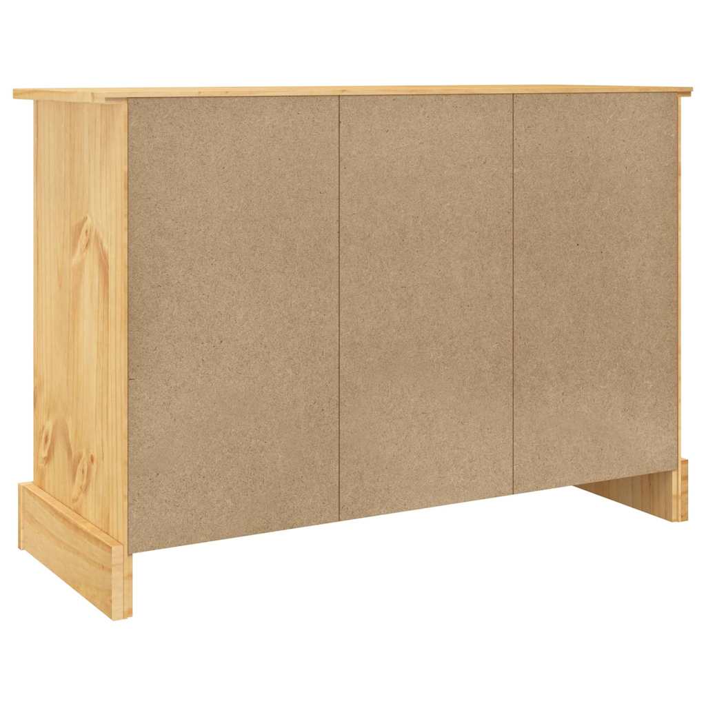 Sideboard "Corona" Braun 112x44x78 cm Massivholz Mexikanische Kiefer