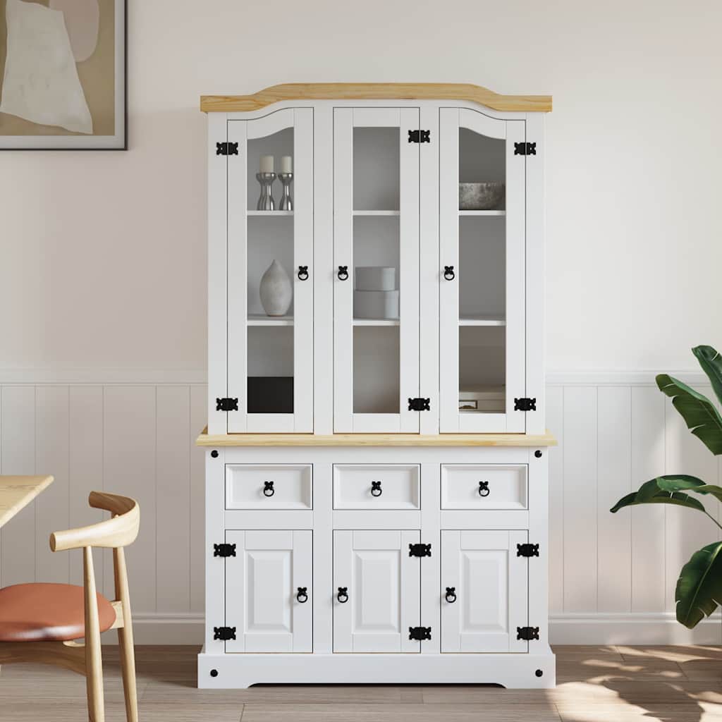Highboard Corona 112x43x196 cm Massivholz Mexikanische Kiefer