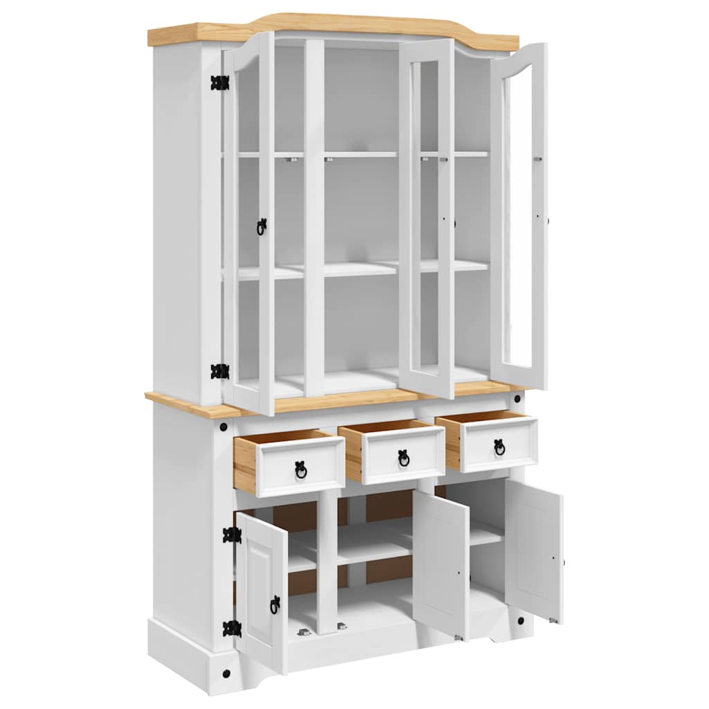 Highboard Corona 112x43x196 cm Massivholz Mexikanische Kiefer