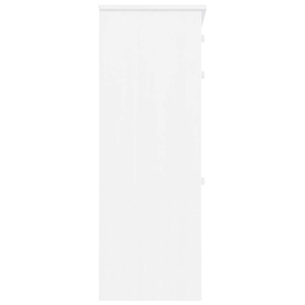 Schuhschrank ALTA Weiß 77x35x96 cm Massivholz Kiefer