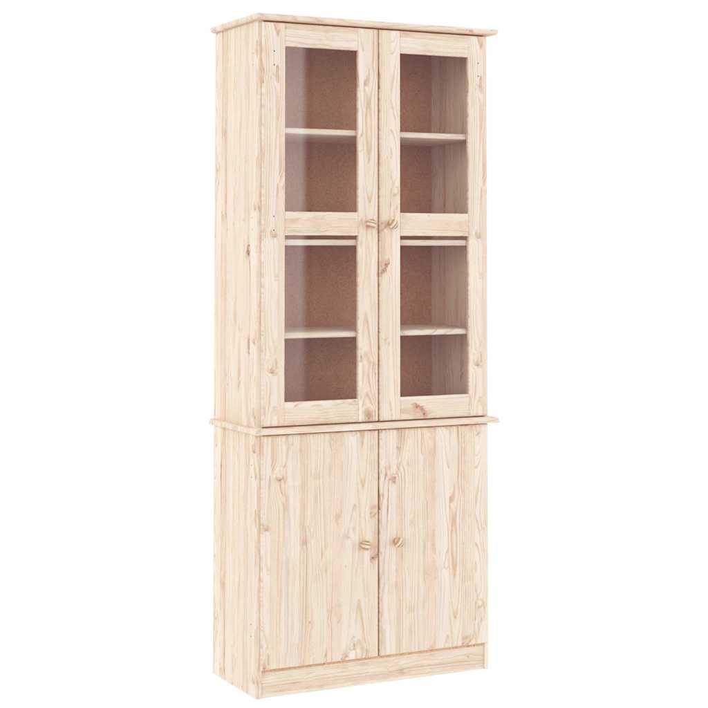 Vitrinenschrank ALTA 77x35x186,5 cm Massivholz Kiefer