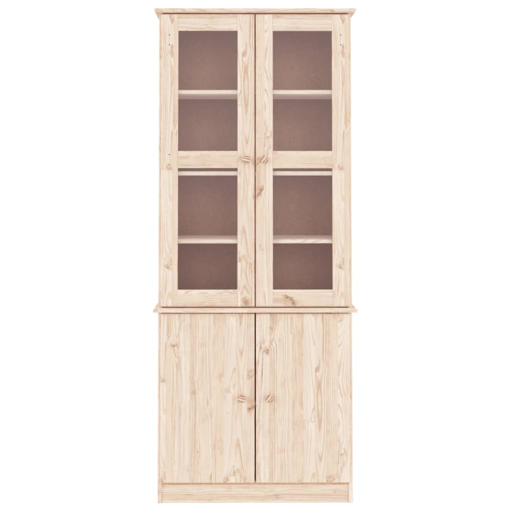 Vitrinenschrank ALTA 77x35x186,5 cm Massivholz Kiefer