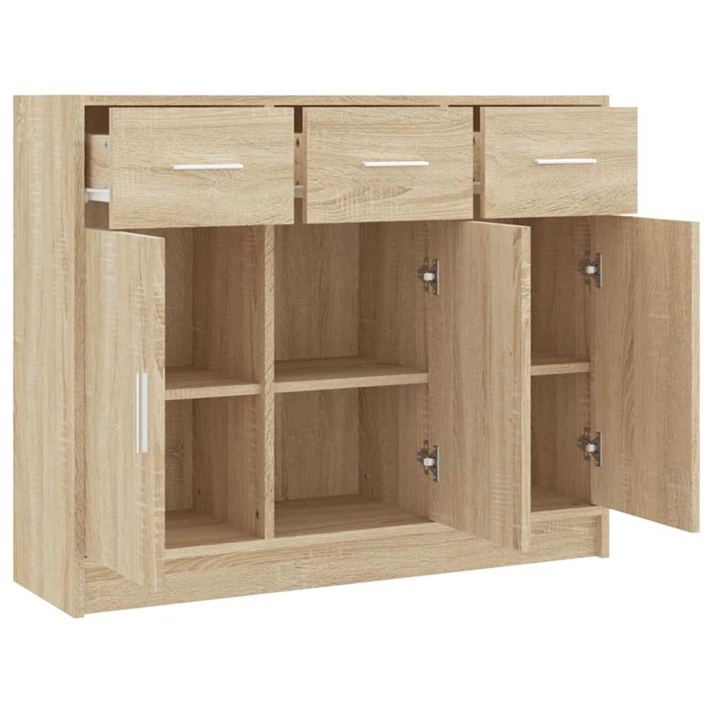 Sideboard Sonoma-Eiche 91x28x75 cm Holzwerkstoff