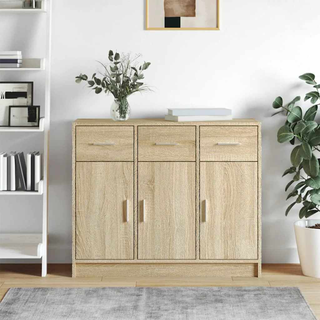 Sideboard Sonoma-Eiche 91x28x75 cm Holzwerkstoff