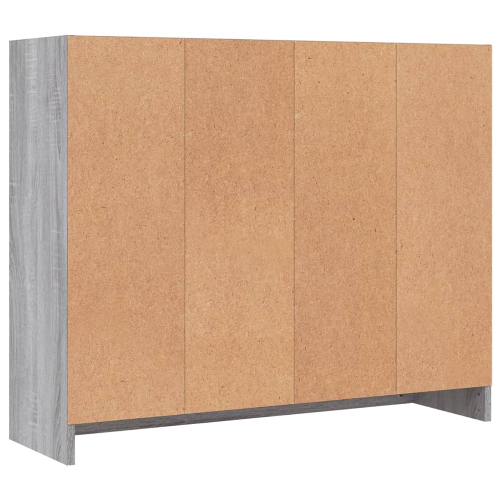 Sideboard Grau Sonoma 91x28x75 cm Holzwerkstoff
