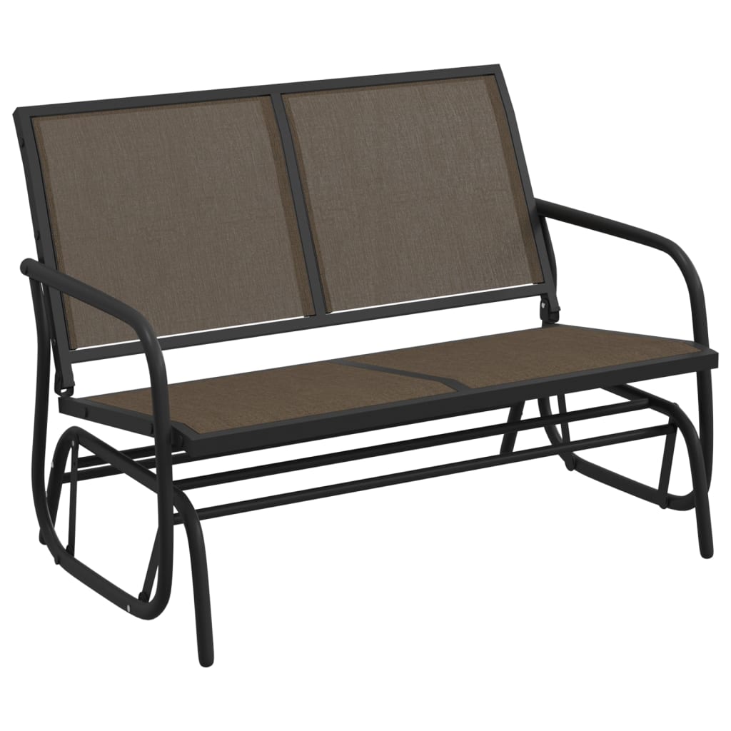 3-tlg. Garten-Lounge-Set Schaukel Braun Textilene und Stahl