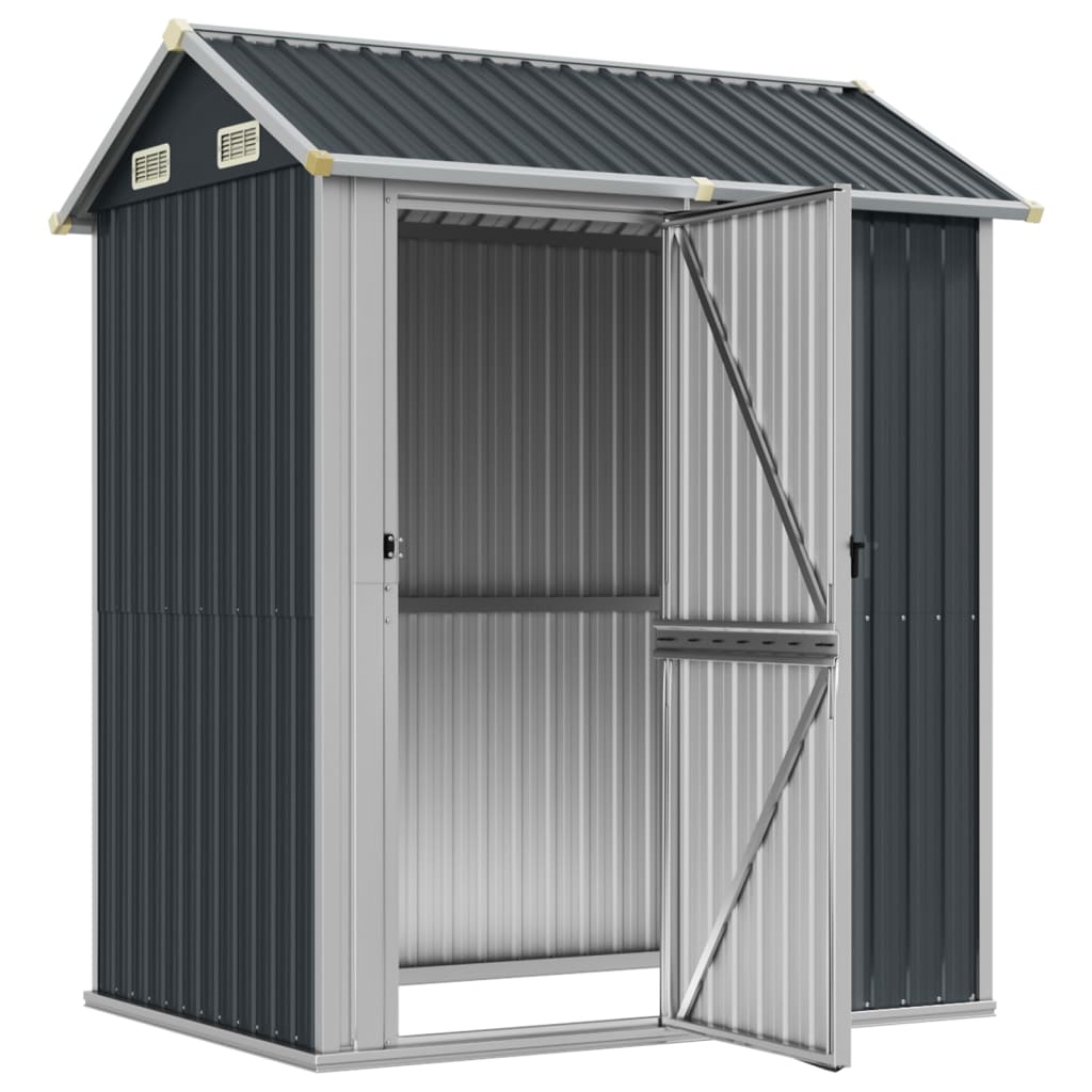 Gartenhaus Anthrazit 192x152,5x237 cm Verzinkter Stahl