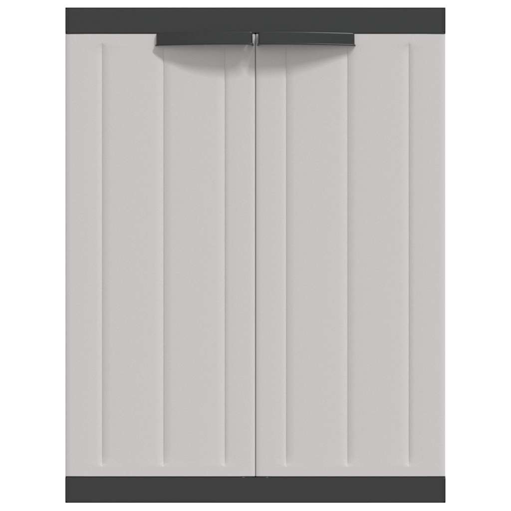 Gartenschrank Grau und Schwarz 65x37x85 cm PP