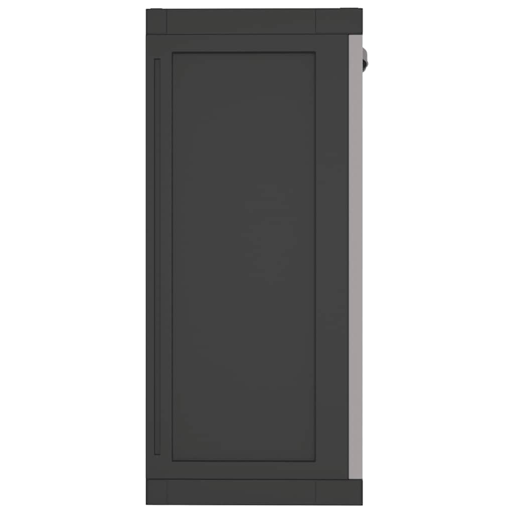Gartenschrank Grau und Schwarz 65x37x85 cm PP