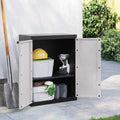 Gartenschrank Grau und Schwarz 65x37x85 cm PP