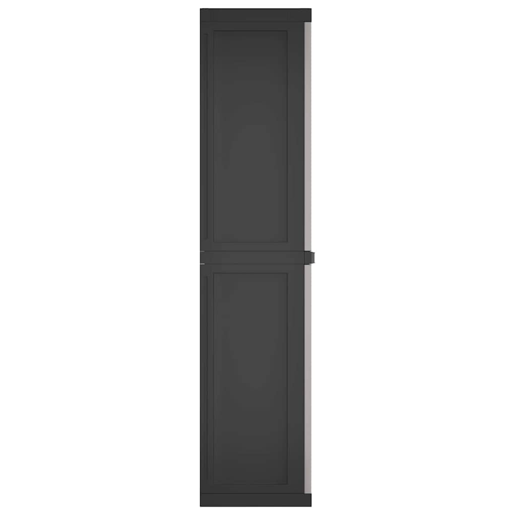 Gartenschrank Grau und Schwarz 65x37x165 cm PP