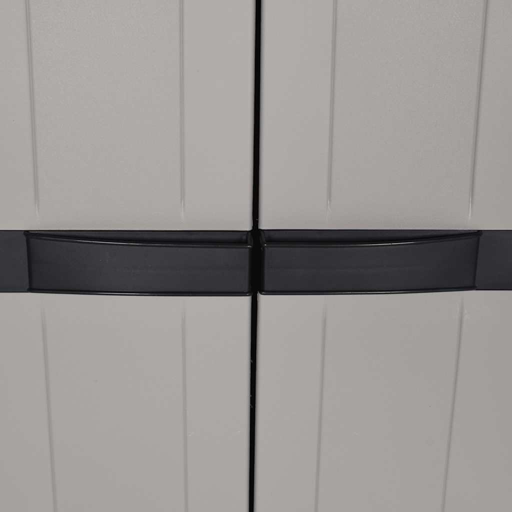 Gartenschrank Grau und Schwarz 65x37x165 cm PP