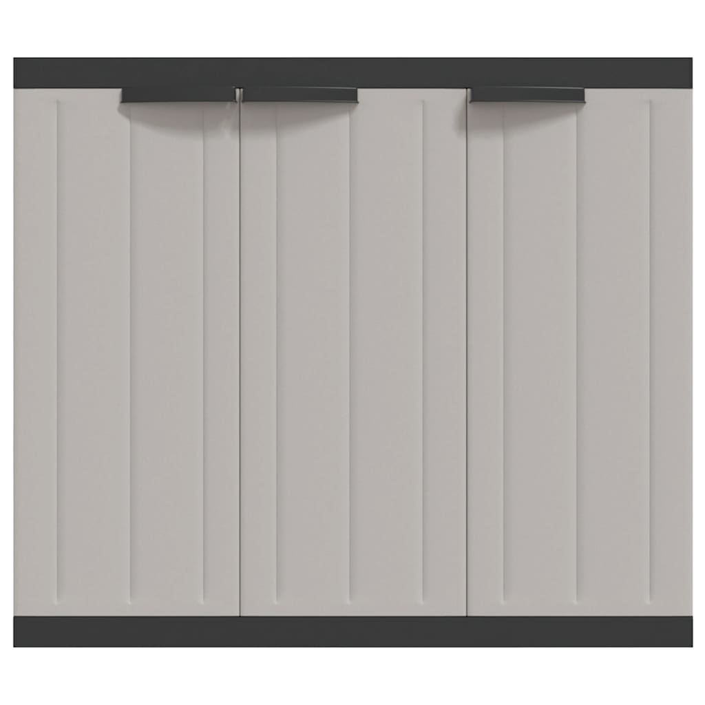 Gartenschrank Grau und Schwarz 97x37x85 cm PP