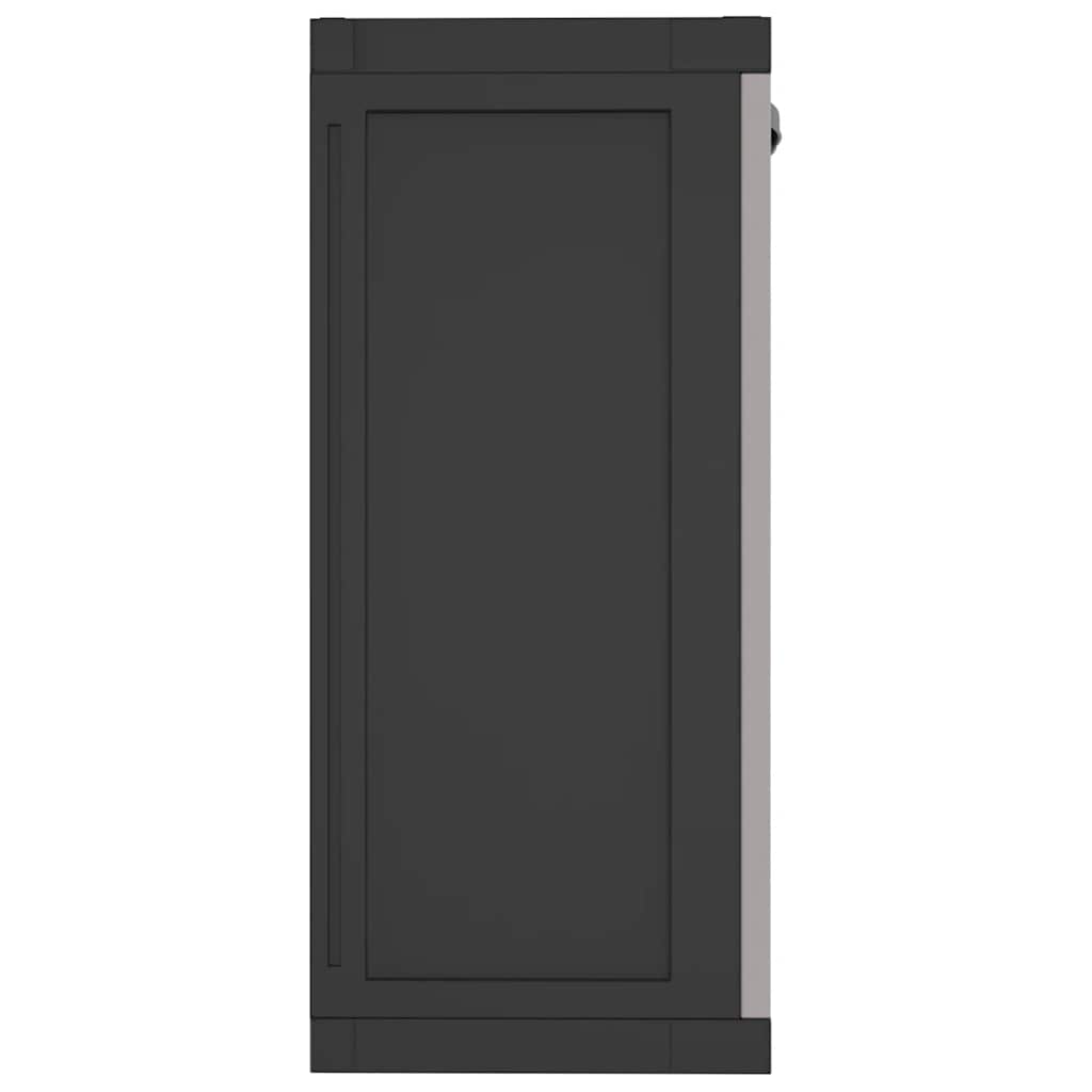 Gartenschrank Grau und Schwarz 97x37x85 cm PP