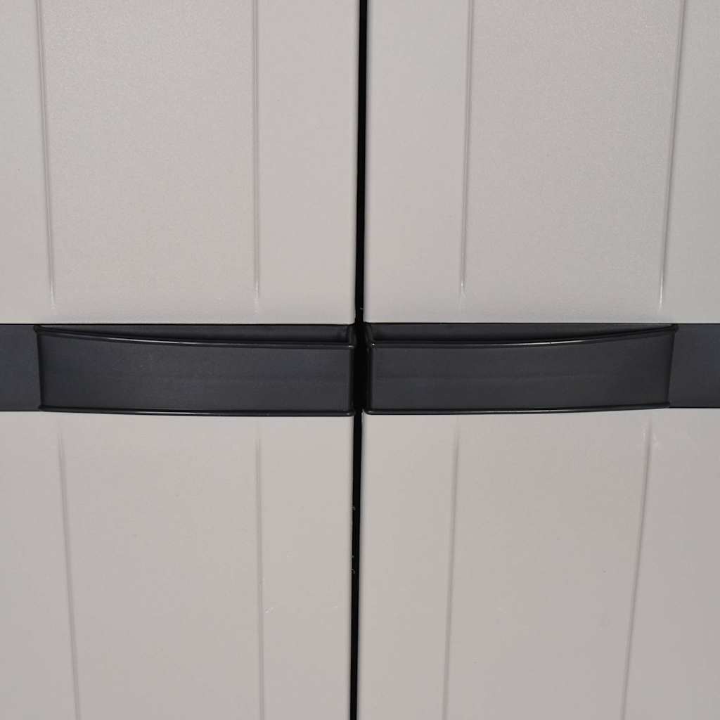 Gartenschrank Grau und Schwarz 97x37x165 cm PP